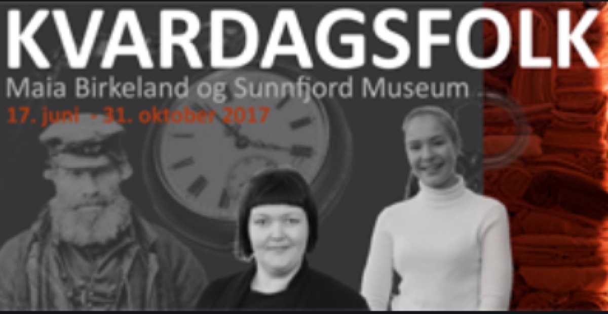 Plakat for utstillingen Kvardagsfolk ved Sunnfjord Museum.